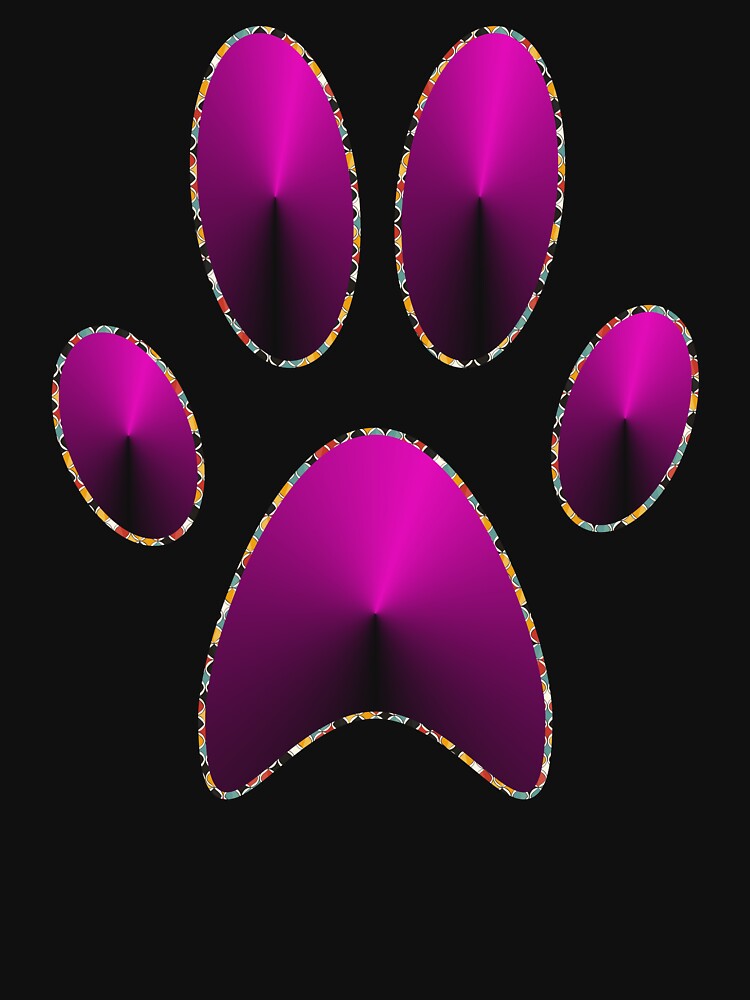 Purple Unique Pawprint by LinleeFashion