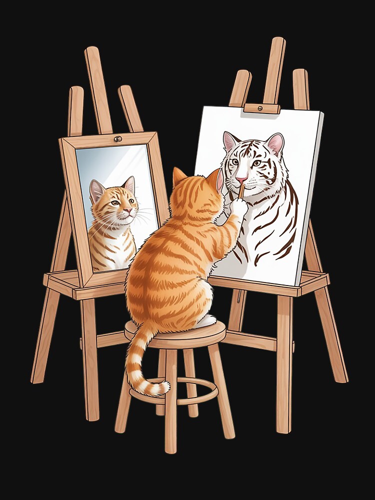 Cat Painting Lion Artistic Animals Lover Novelty by cherylbartlett