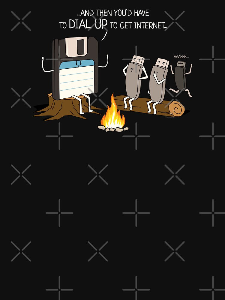 Campfire Tales of Dial Up Internet Funny Computer Nerd by Nerd Shizzle