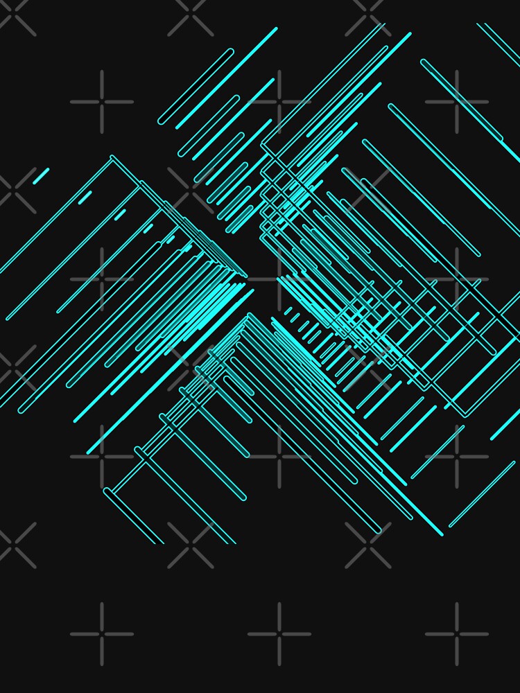 Galaxy space geometric blue black by Carolina Salazar