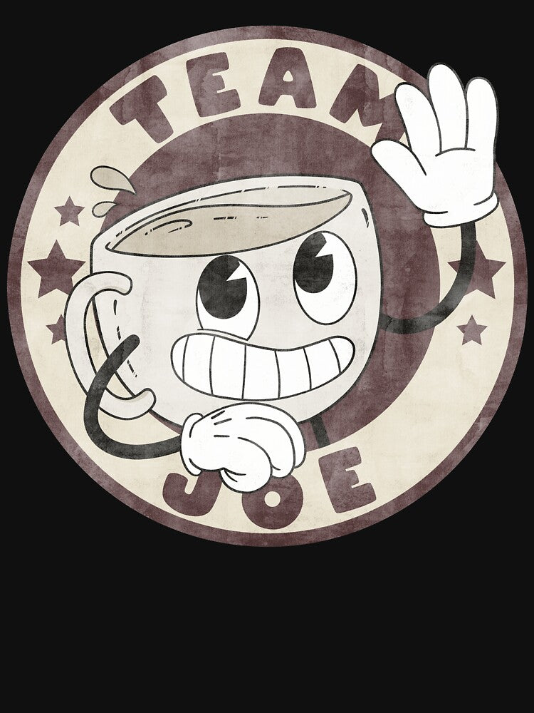 Team Joe Cartoon Coffee Badge by JackalopeCove