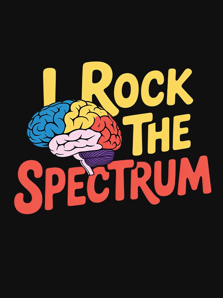 Cute Autism Brain I Rock The Spectrum Awareness by itsnothatweird