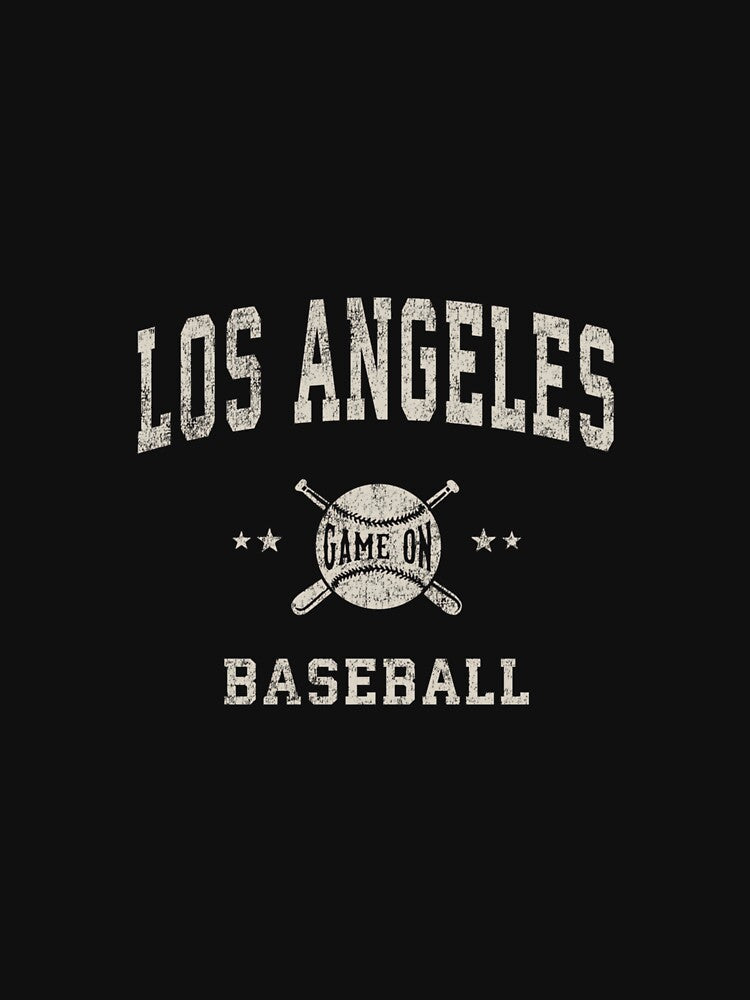 Los Angeles LA Vintage Baseball Throwback Retro Design by MollyLYork