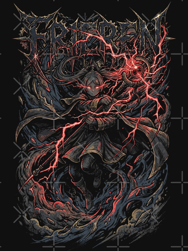 Mage Elf Spelling Magic Dark Art by Tokyo Retro
