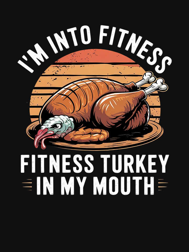 Thanksgiving Fitness Turkey Mouth Workout Women Men by angolinnArt