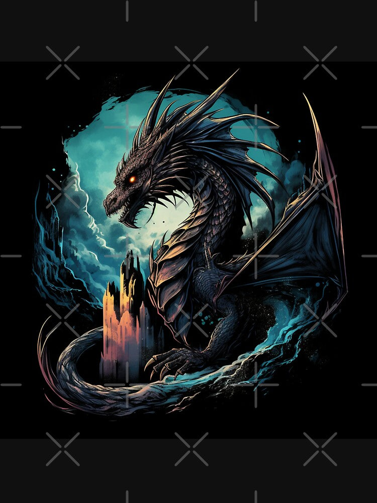 Fantasy Fiction - Black Cave Dragon by Fantasy Masterpiece