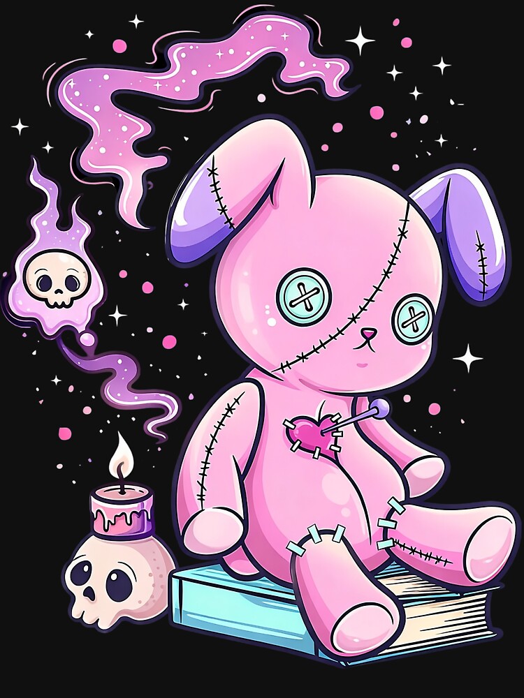 Grimble the Goth Plush Bear by PrettyRottenCo
