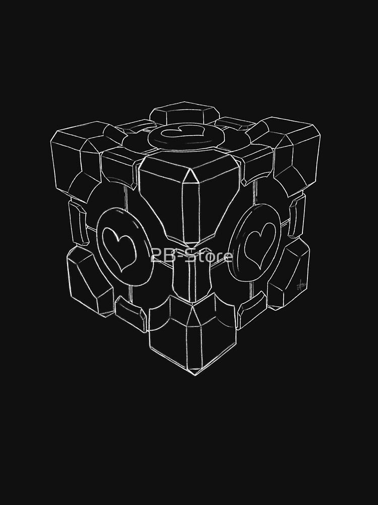 Companion Cube <3 -  Portal _ White Lines by 2B-Store