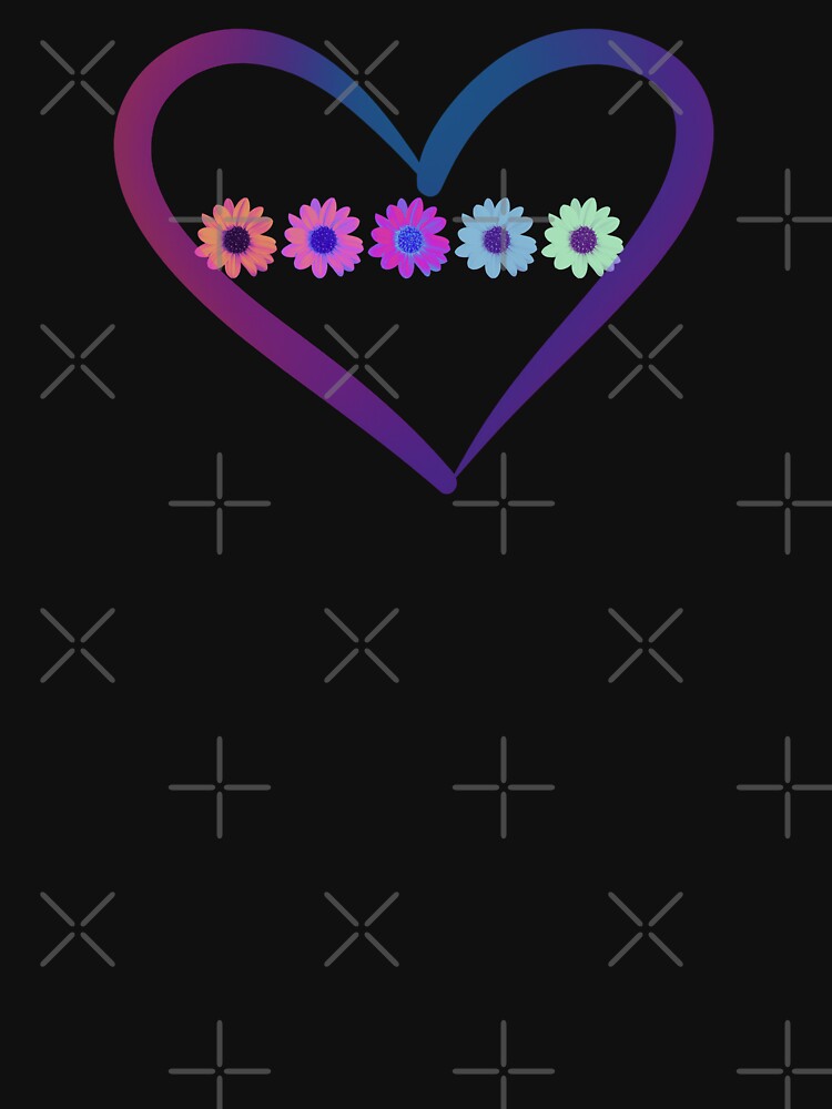 Rainbow daisies and heart by SuncatcherPhoto