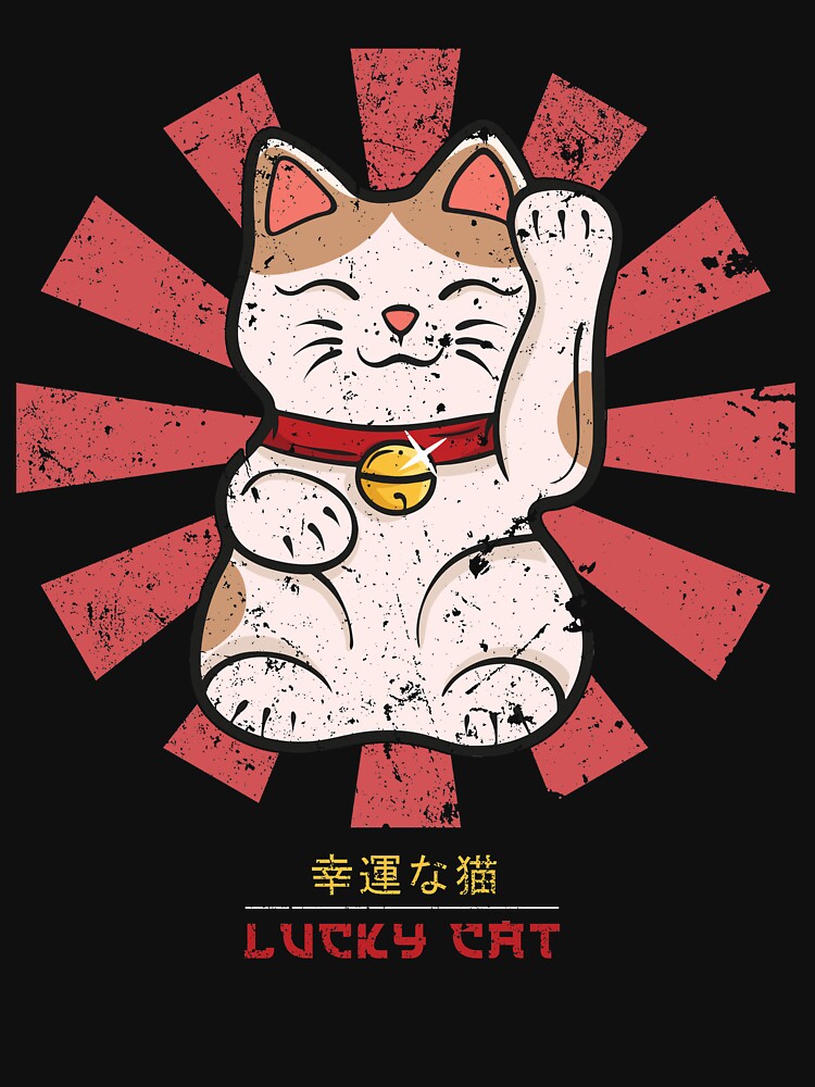 Lucky Cat Retro Japanese by Nova5