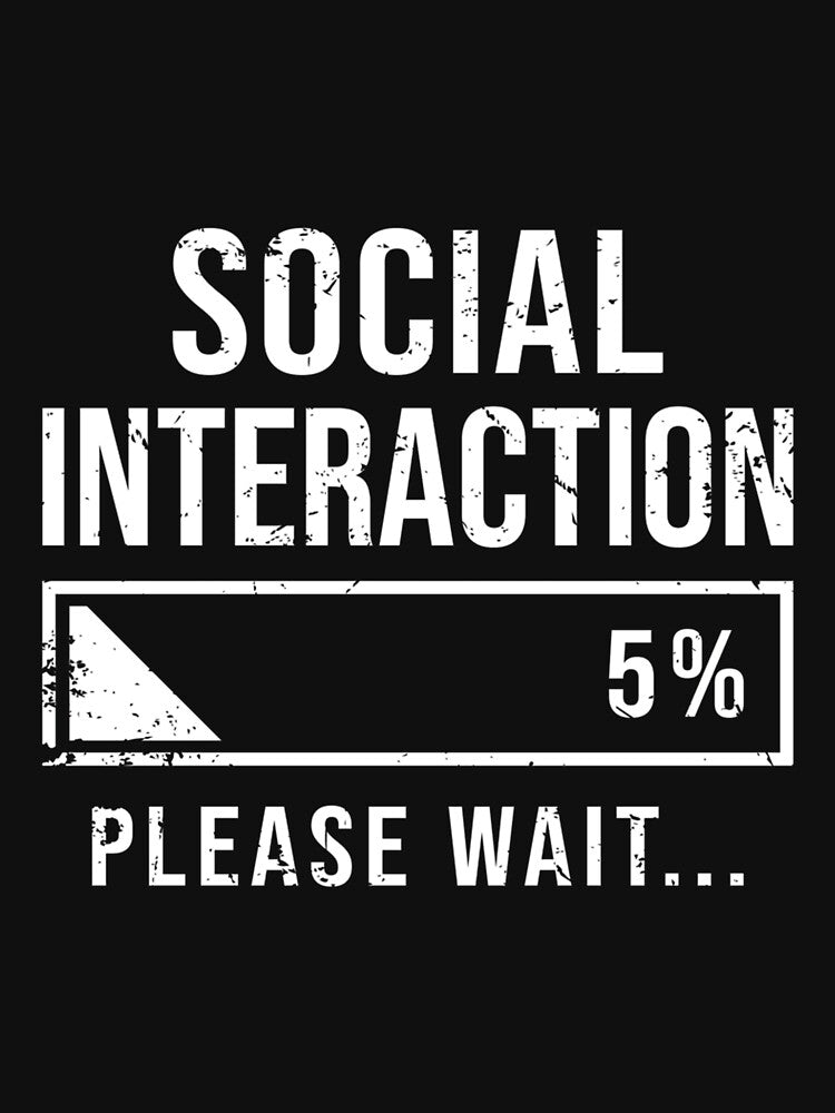 Social Battery Low Funny Introvert Loading Bar Sarcasm by JohnVBurks