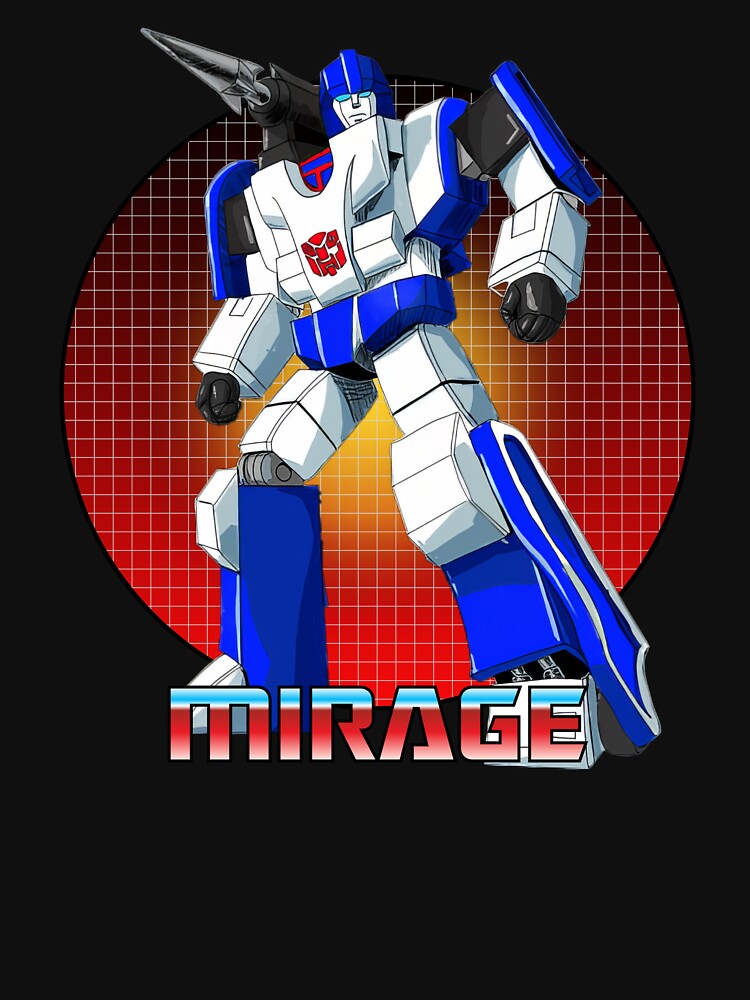 Mirage Robot G1 Cartoon V2 by Retr0Tshirts