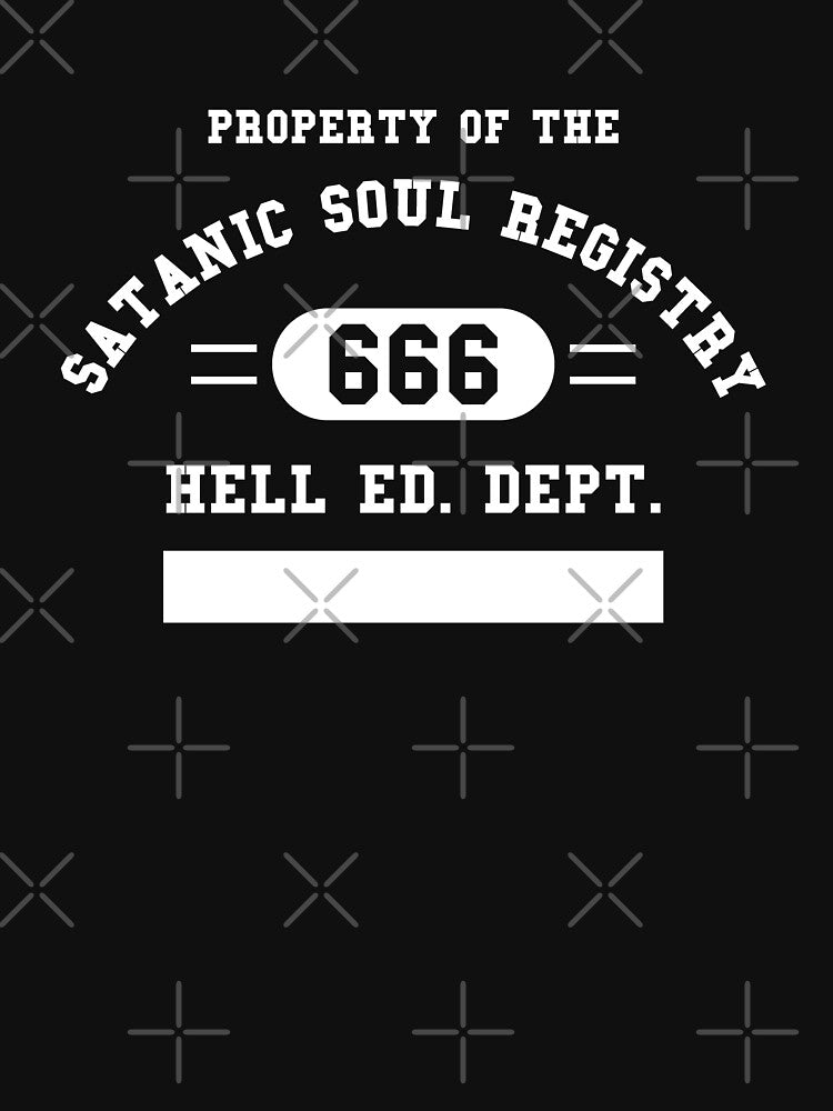 Satanic Soul Registry Nostalgic Gym High School physical education name tag by SpreadForSatan