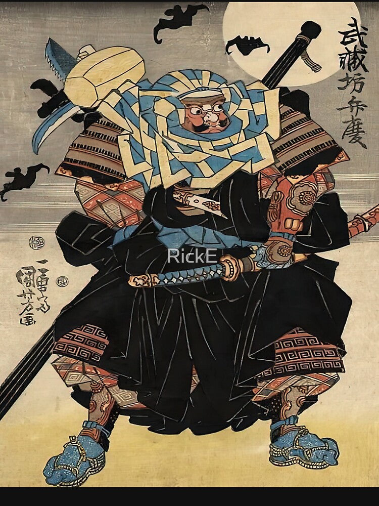 Samurai Ukiyo-e Warrior Japanese Tattoo Style Art Anime Fans Gift by RickE