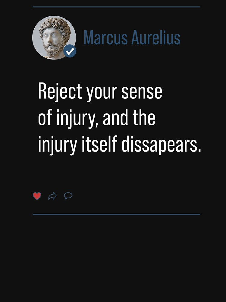 Marcus Aurelius quote on injury - Ancient Roman qoutes by DKDesignShirts