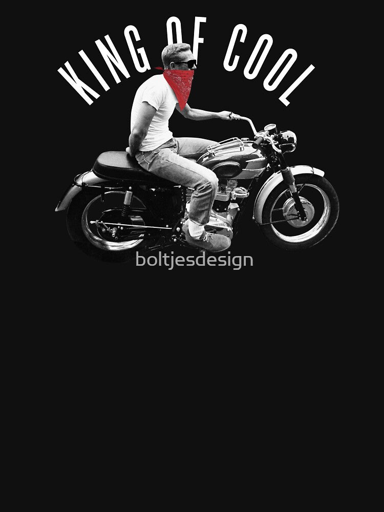 Steve McQueen - The King of cool - on Black by boltjesdesign