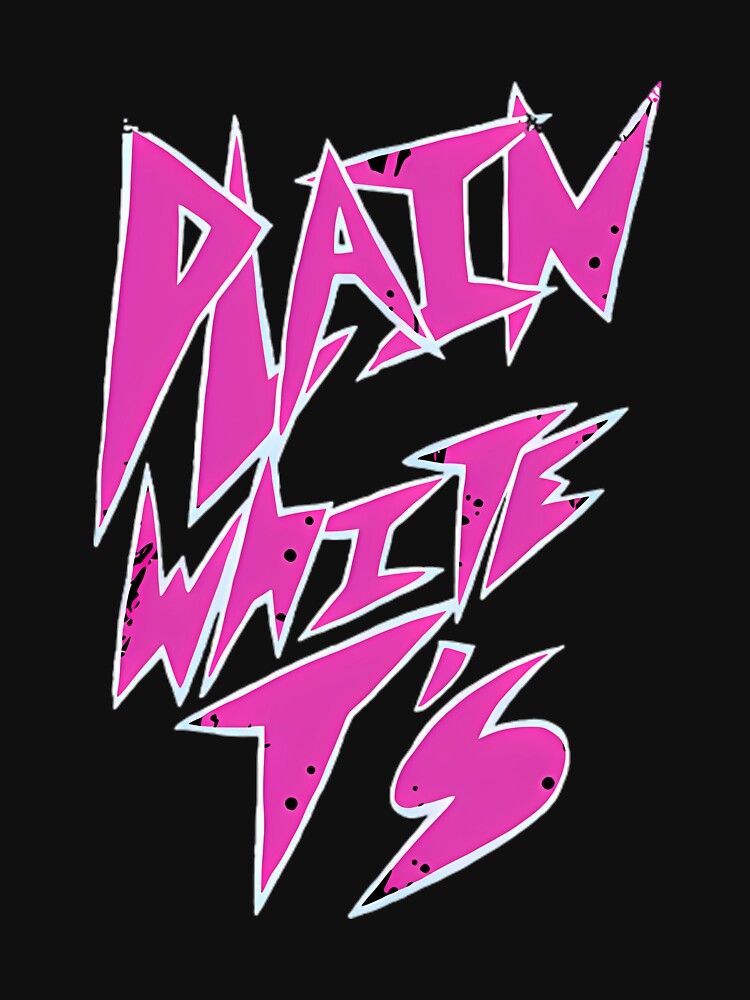 Plain White Ts Neon Pink Sharp Logo Pop Punk Emo by MarieMorin1