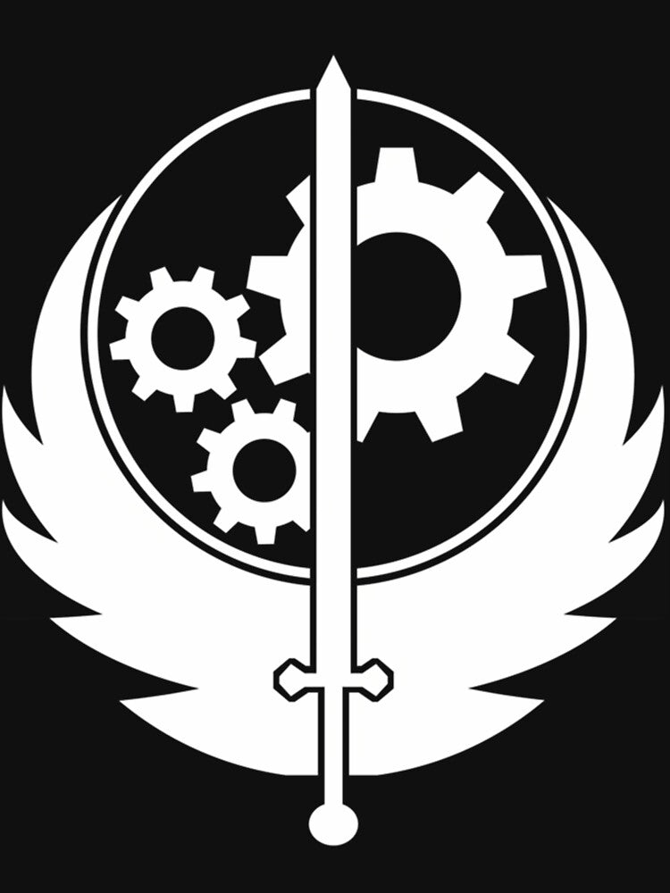 Vintage Brotherhood Of Steel Logo by JoshuaJSedo