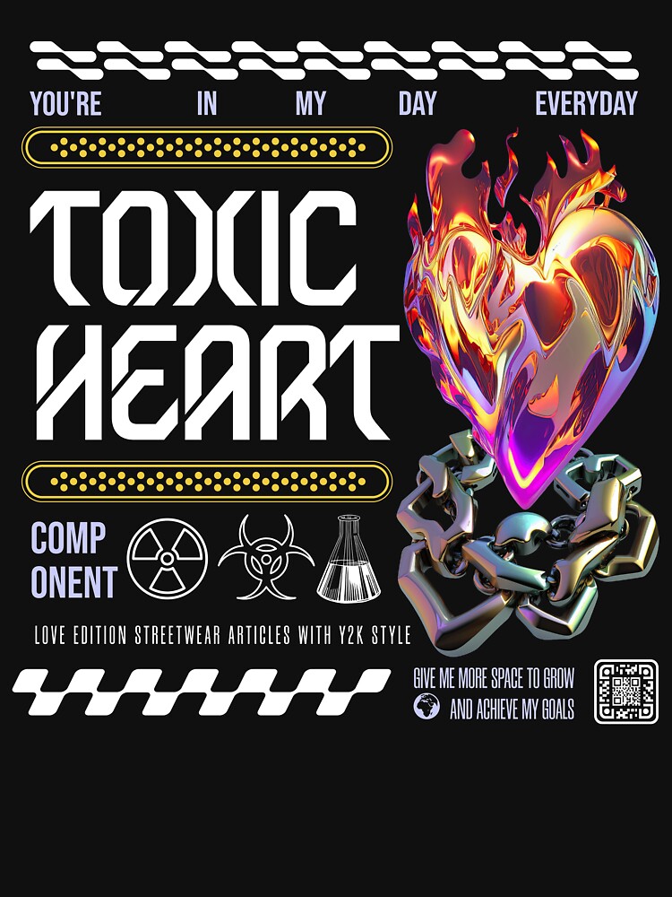 Toxic heart, 3d tee by xneii