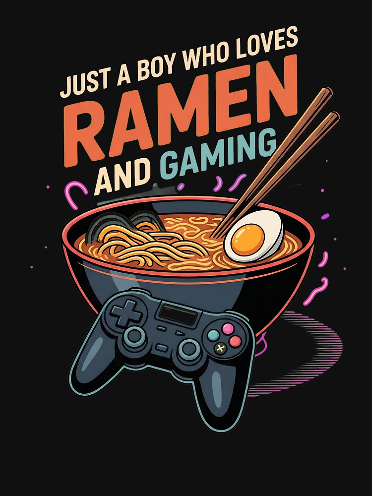 Ramen Gaming Shirt, Funny Gamer T Shirt, Unisex Ramen Lover Graphic Tee by OlyvieArt