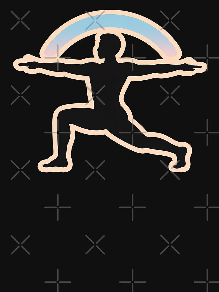 Soft Strength Yoga Warrior II Minimal Art by TrendMorphic