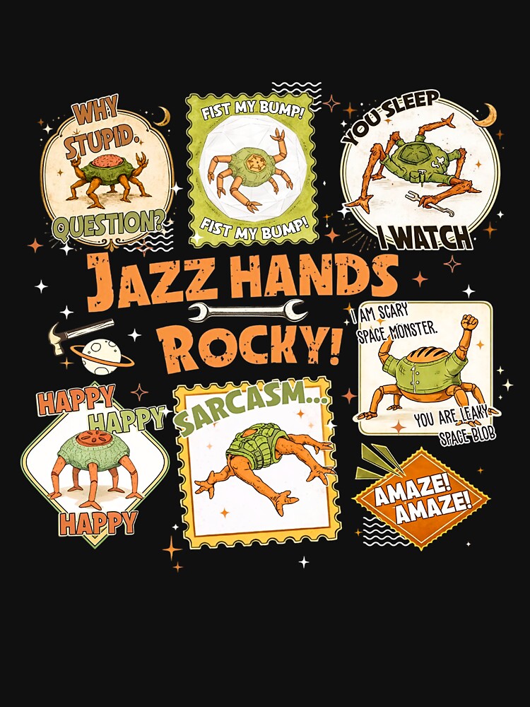 Jazz Hands Rocky, Project Hail Mary Book, Amaze Amaze Amaze, Sci-fi Fantasy Bookish-Photoroom by Vinsinv