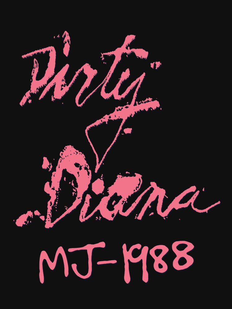 Dirty Diana MJ 1988 Red Script Poster Art For Pop Music Fans Gift For Retro Aesthetic Lovers by ImmanuelMcmahon