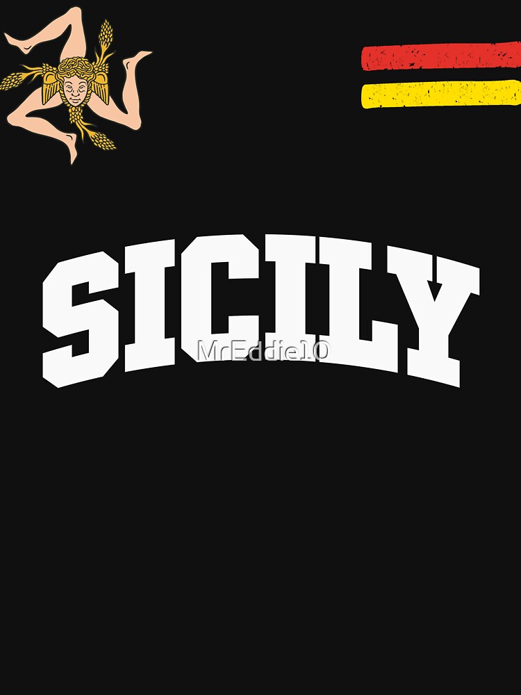 Vintage Sicily Italy Sicilian Flag Italia Pride by MrEddie10