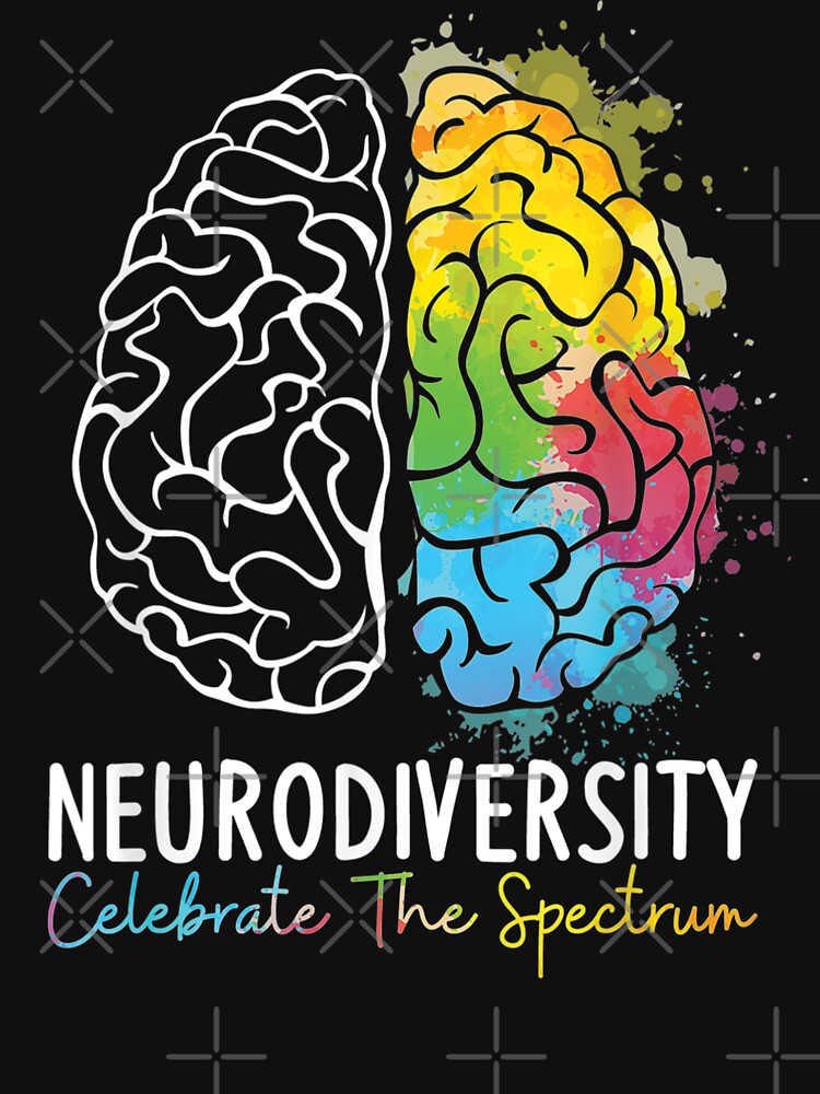 Celebrate Neurodiversity, Neurodiversity celebrate the spectrum Rainbow Women Men Girl by ecomdesign