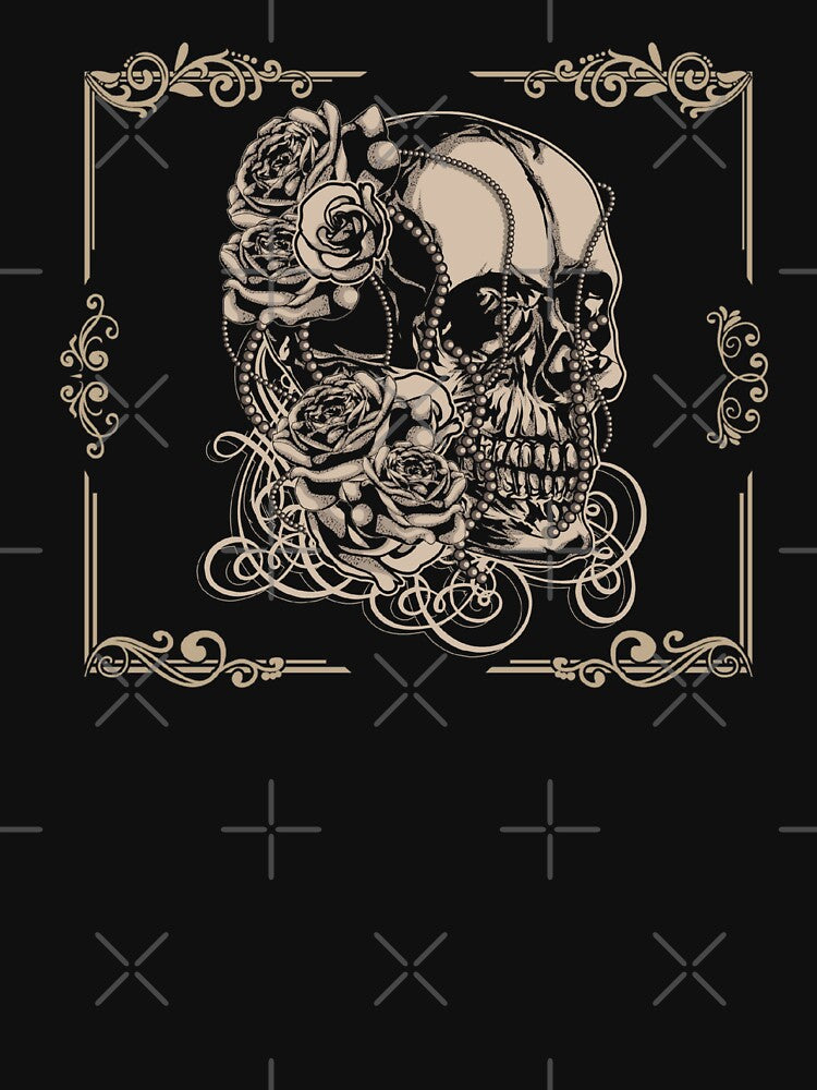 Gothic Dead Skull With Flower Power And Jewelry by darknessjeff86