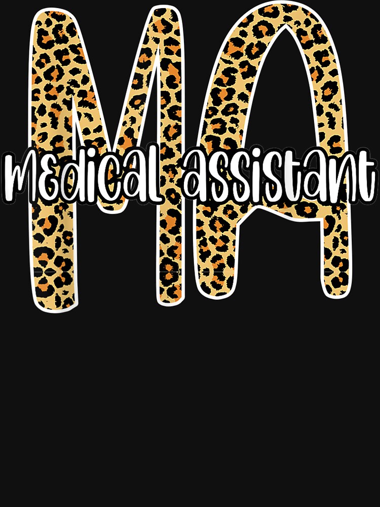 Ma Medical Assistant Tee, Leopard Plaid Clinical Nurse Gift by AngieLuvsU