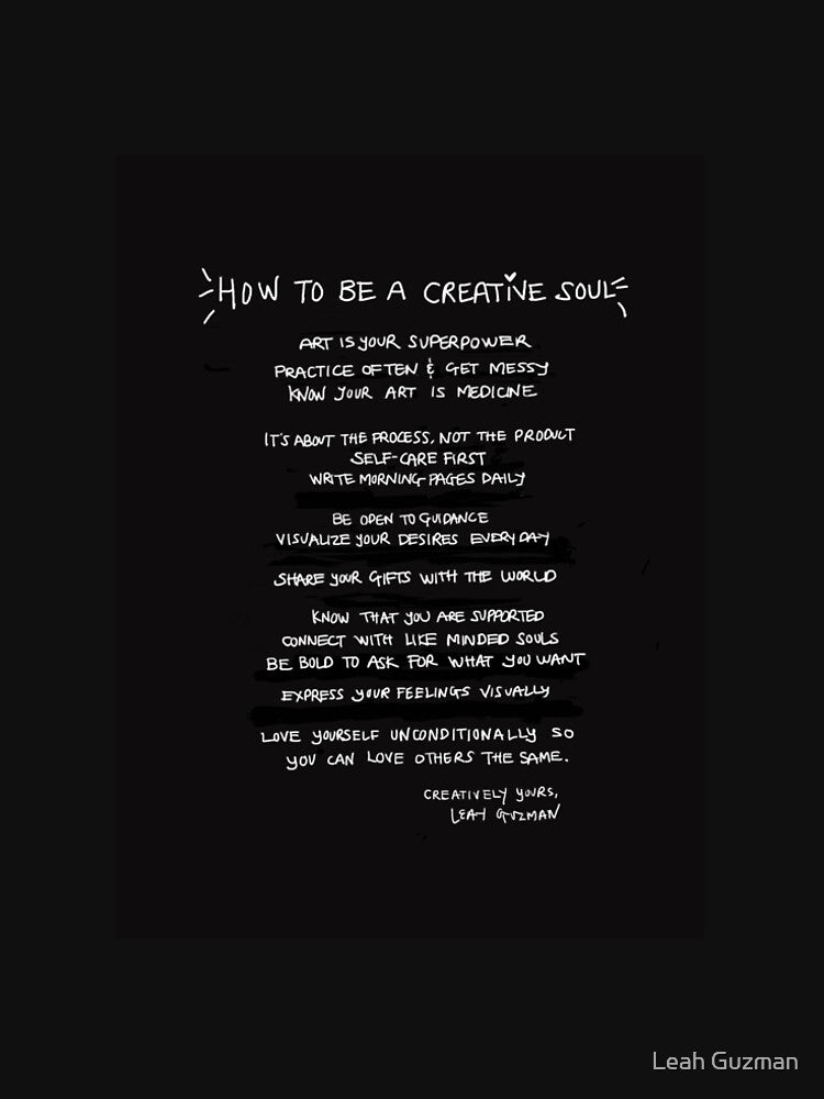 HOw to be a creative soul by Leah Guzman Studio