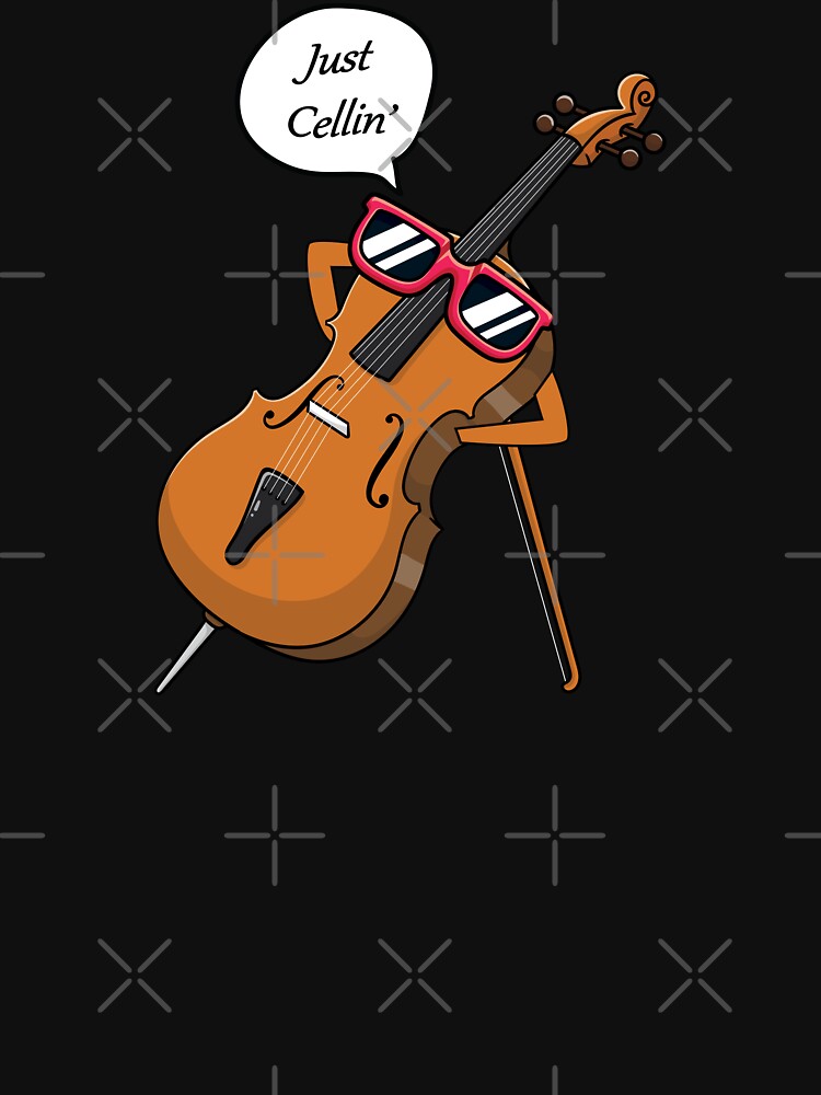 Funny cello music instrument chilling by Donutlovers