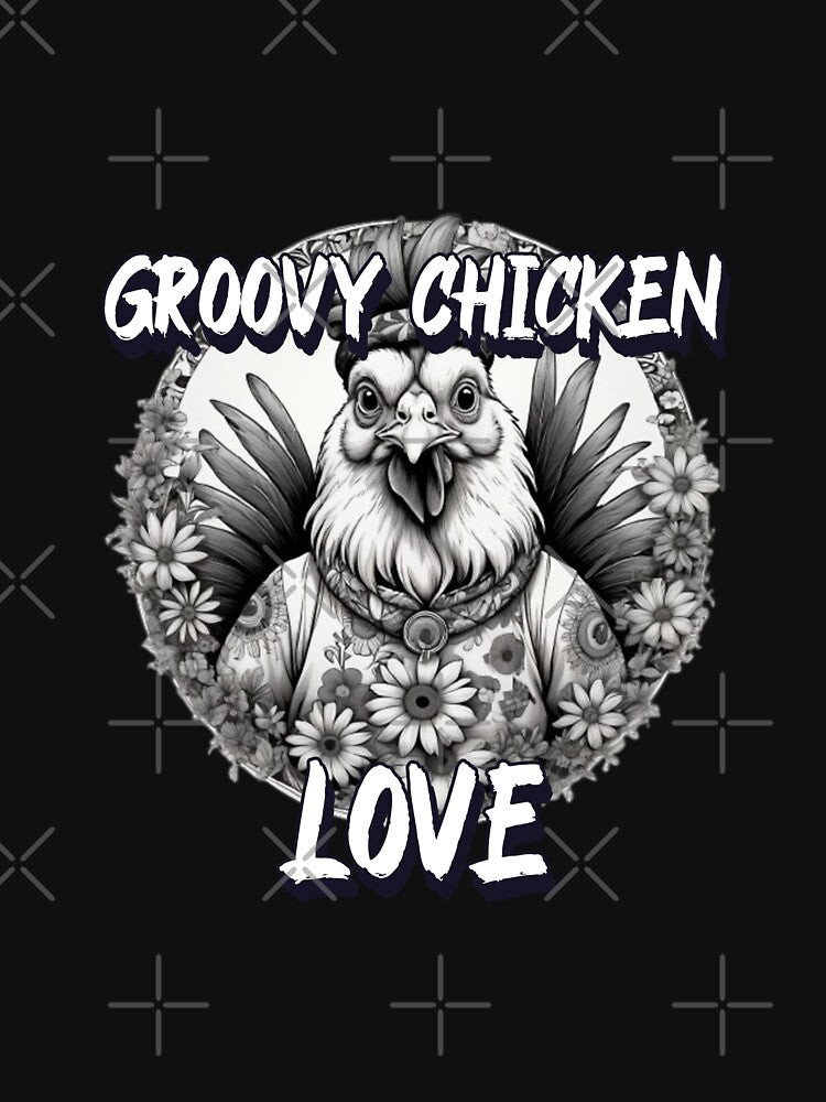 Hippie Chicken in pen and ink by EmeraldCauldren