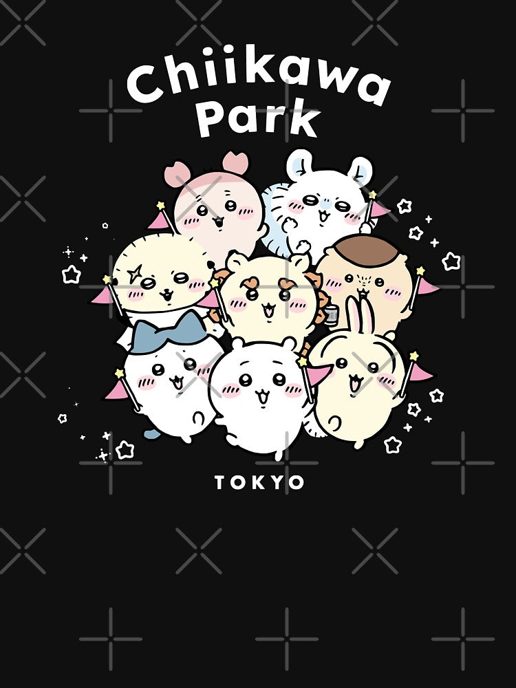 Chiikawa and Friends - White | Park Hachiware Usagi Momonga momo Rakko Kurimanju Shisa Furuhonya | Cute Kawaii Characters Bear Cat Rabbit by OllieMolley
