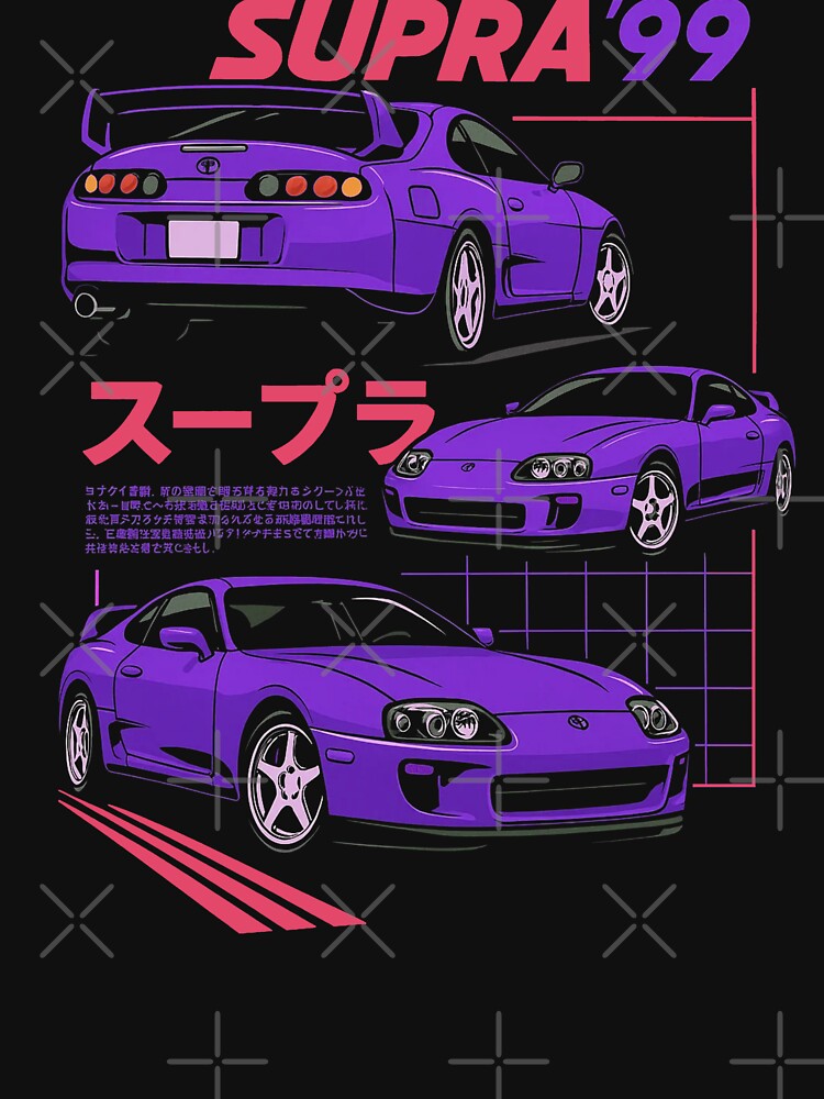 Purple Supra MK4 1999 | Retro JDM Car Art with Japanese Aesthetic by TheArtOfCar