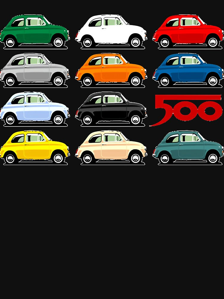 Fiat 500 Side View Classic Shirt  Hoodie  2 Classic T Shirt by TiffanyCar
