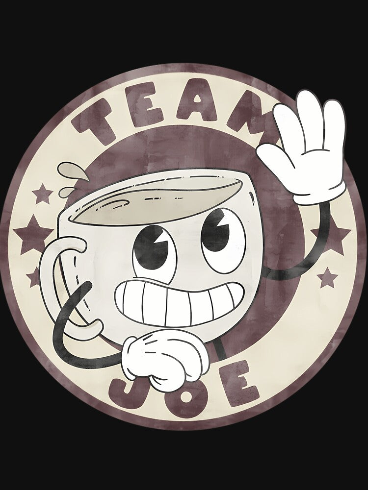 Team Joe Cartoon Coffee Badge by MeranPerling