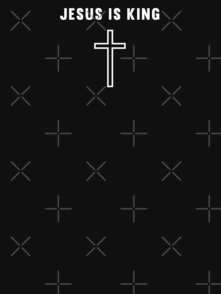 Jesus is King Christian Cross Minimalist by Tetete
