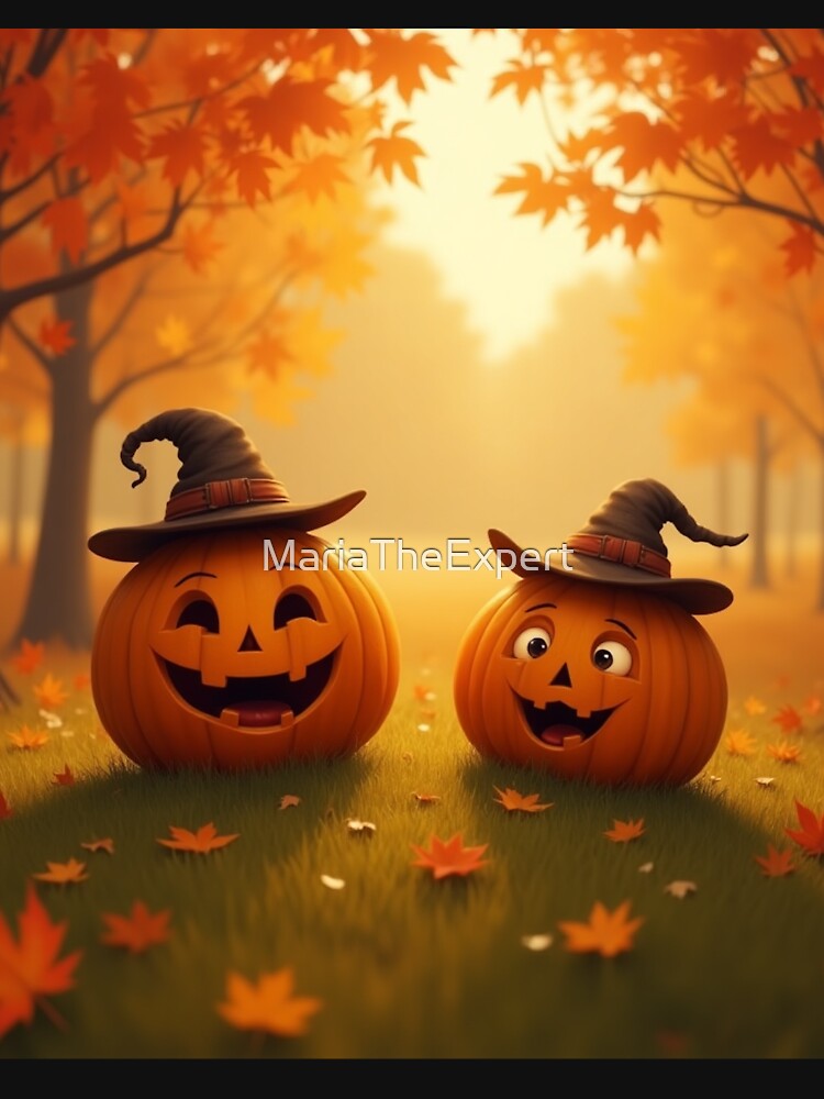 Kid Pumpkins in the Forest by MariaTheExpert