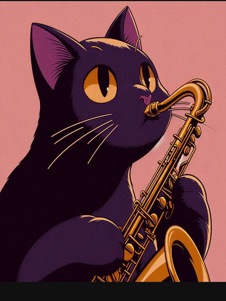 Cat saxophone by Creativnani