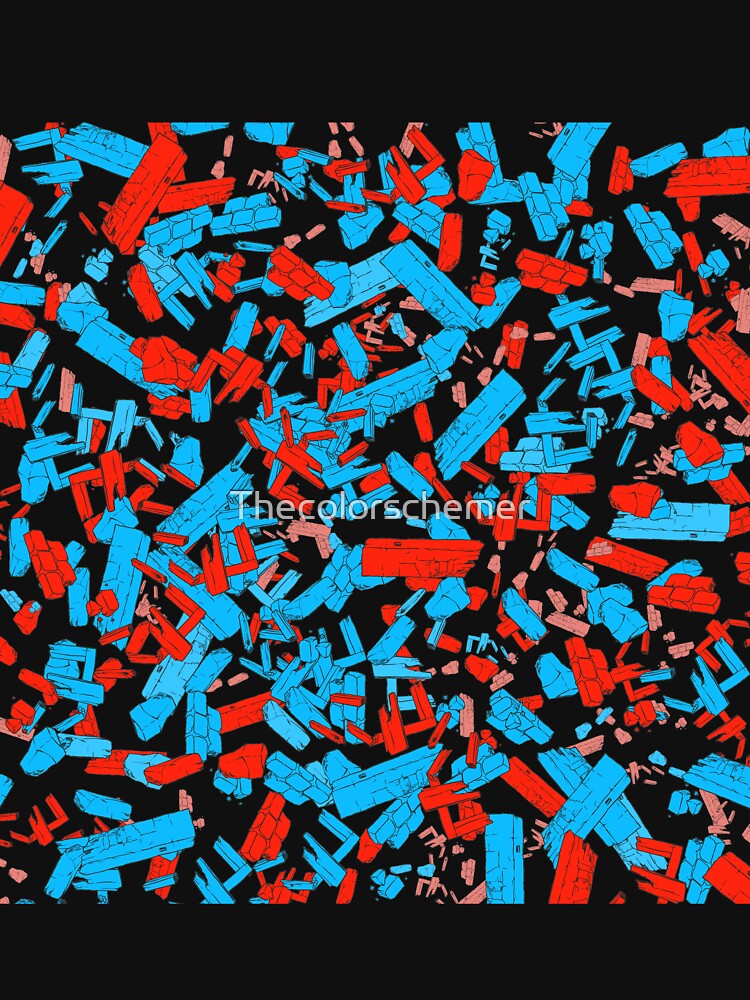Comic book explosion - red blue by Thecolorschemer