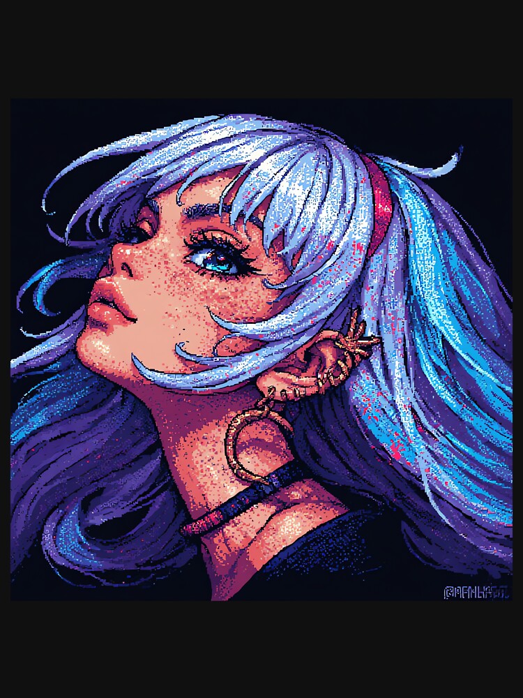 Retro cool Beautiful Girl colorful by jimcaza