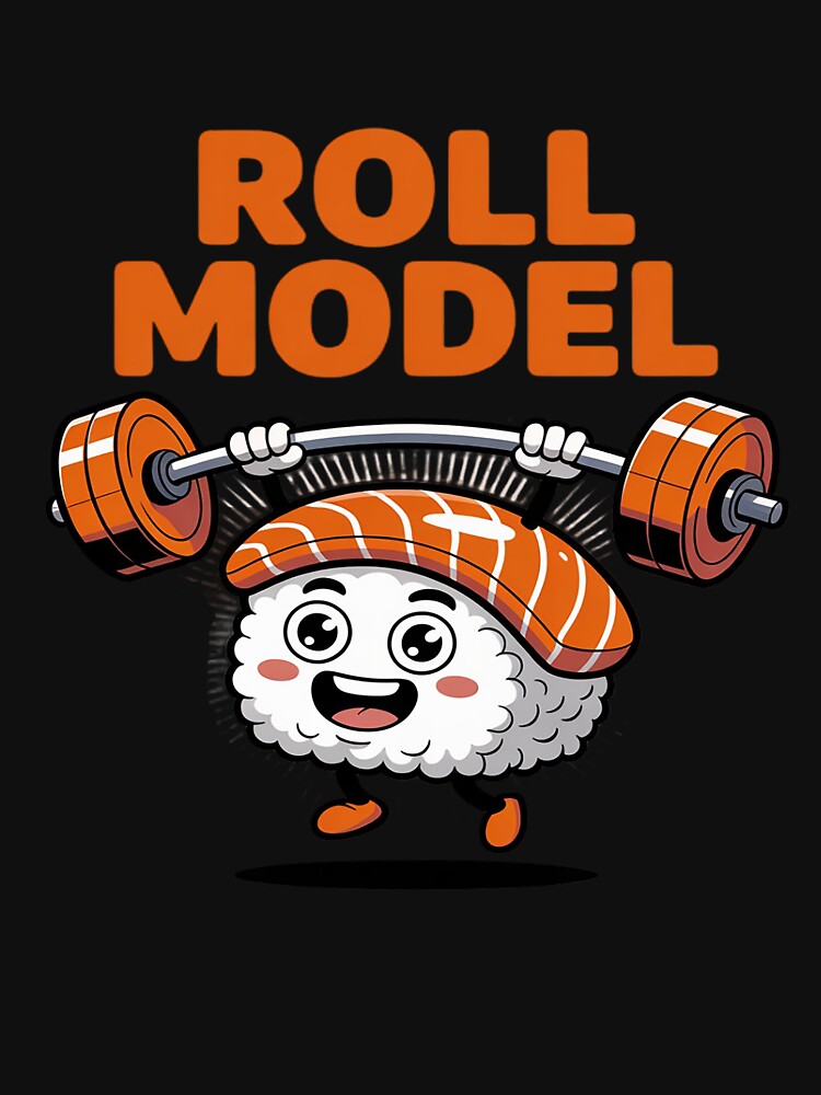 Funny Sushi Roll Model Gym Workout Fitness by HORIZBoutique