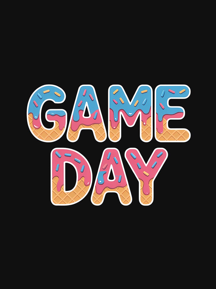 Game Day Pink Blue Ice Cream Sports Sublimation by FaithAbbott