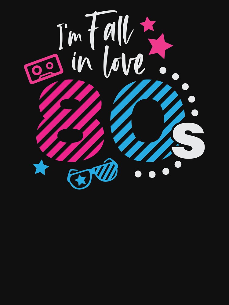 I'm Fall in love 80s, graphic illustration by Nesdigiart