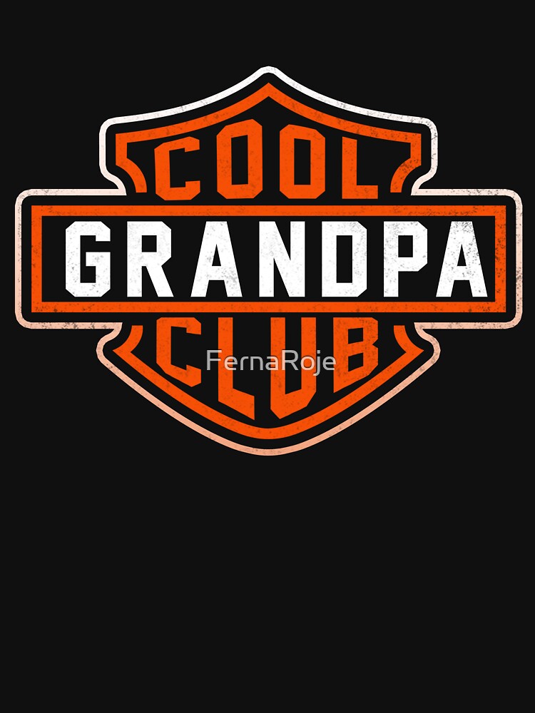 Cool Grandpa Club Vintage Funny Men Dad Grandpa Fathers Day by FernaRoje