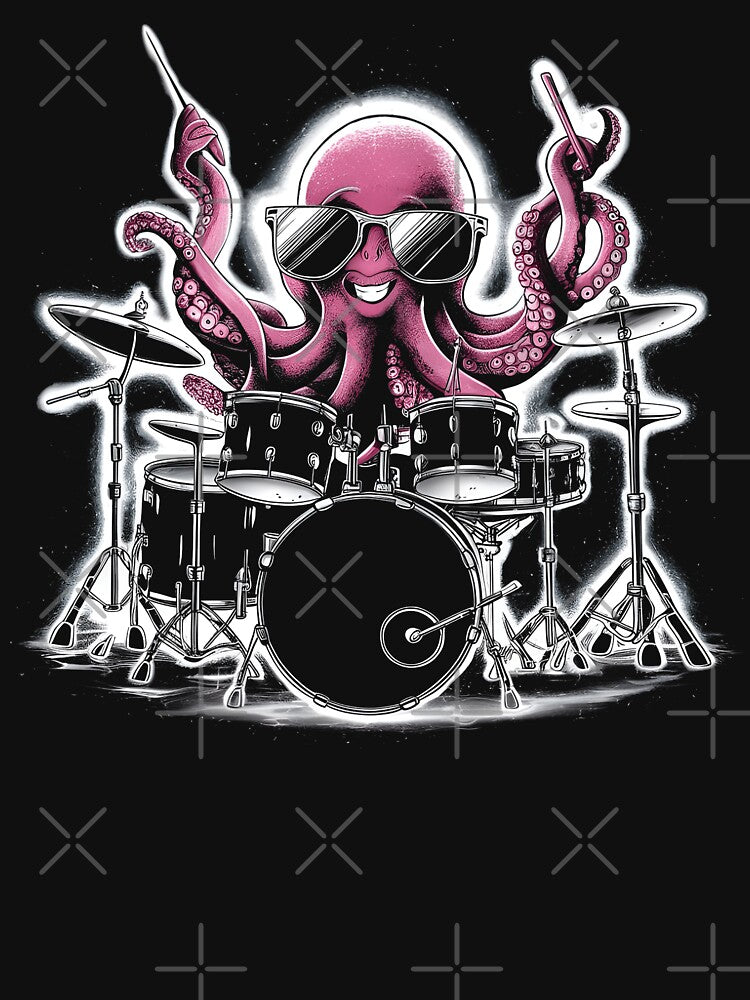 Octopus Rock Band Drummer Octopus Playing Drums Graphic by MTRBSK11