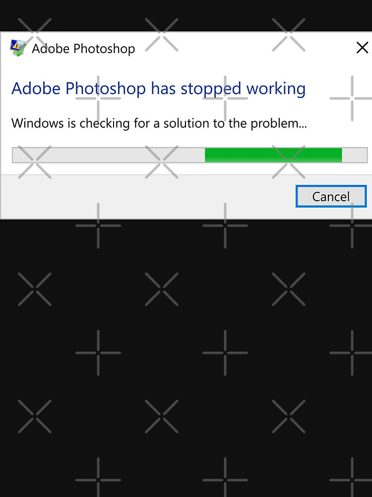 Photoshop has stopped working by ertxyz