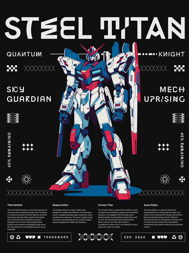 Anime Mecha Streetwear - Steel Titan by DesignedByMarty